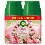 Air Wick Automatic Air Freshener Freshmatic Spray Twin Refills, Peony Garden Party, Pack 1 x 250ml, Natural Essential Oils, Last up to 140 days, Air freshener