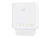 Ubiquiti UniFi Switch USW-FLEX - Commutateur - Géré - 4 x 10/100/1000 (PoE) + 1 x 10/100/1000 (PoE++) - fixation murale, montable sur tringle - PoE++ (46 W) (pack de 3)