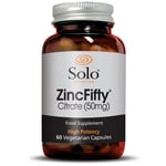 Solo Nutrition ZincFifty Citrate - 60 x 50mg Vegicaps