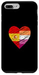 Coque pour iPhone 7 Plus/8 Plus Drapeau LGBTQ Espagne Lesbienne Pride Cœur Amour LGBTQIA