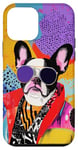 Coque pour iPhone 12 mini Frenchton Dog Fashion, joli pop art coloré