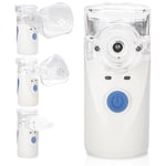 Nébuliseur Inhalateur, Nébulisateur Portable Silencieux, Inhalateur avec Embouchure et Masque, Nébulisateur pour Enfants et Adultes,Alimentation avec