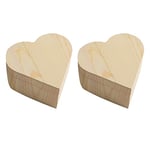 duoyif Coffret En Bois Naturel 13x13x7cm Boîtes En Bois Brut Boite En Bois Coeur Boite De Rangement En Bois Non Peint Coffret En Bois Avec Couvercle Boite En Bois a Decorer pour Peinture Diy Noël 2Pcs