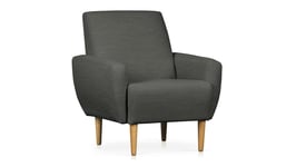 Fauteuil en tissu DAKOTA coloris gris anthracite