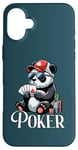 Coque pour iPhone 16 Plus Poker Panda Jeu de cartes à jouer Panda