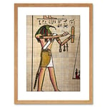 Wee Blue Coo PAINTING WRITING HEIROGLYPH EGYPTAIN GOD THOTH IBIS HEAD FRAMED PRINT F97X5084