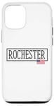 Coque pour iPhone 12/12 Pro Rochester City Drapeau USA Voyage US Amérique Femmes Hommes