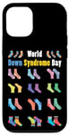 Coque pour iPhone 12/12 Pro Socks Down Syndrome Sensibilisation Journée mondiale du syndrome de Down