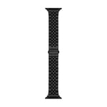 Michael Kors Bracelet Compatible avec Apple Watch, 38/40/41 mm:42/44/45/49 mm-20 mm Acier Inoxydable Noir, MKS8056E
