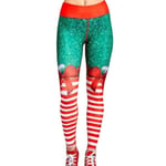 Christmas Xmas Yoga Byxor Gym Sport Leggings LA A LA