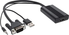 InLine 65004 A Convertisseur VGA avec Audio vers HDMI avec Alimentation USB