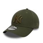 New Era New York Yankees MLB League Essential Tonal Olive 39Thirty Stretch Cap - XS-S