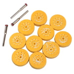 Tête de ponçage en coton,tige de 3mm,mini brosse pour perceuse Dremel - Type 26mm yellow 10pc