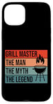 iPhone 15 Plus BBQ Smoker Grill Master The Man Myth Legend Retro Vintage Case