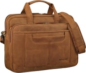 Quest' Grand Sacoche Ordinateur 15.6 pouces Cuir Sac Bandoulière Femme Sac à Main Homme Sac de Travail sacs ordi portable Vintage XL