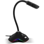 MICRO GAMER ? EKO 300 ? Microphone Gaming - USB - Twitch, Youtube, Discord - Live Streaming ? LED RGB 15 Modes + Flexible