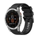 Garmin Epix Gen 2 22mm Urrem i silikone, 22mm - Sort