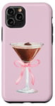 Coque pour iPhone 11 Pro Esthétique Rose Matrini Y2K Coquette Espresso Martini Lover