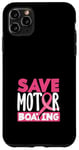 Coque pour iPhone 11 Pro Max Save Motor Boating Sensibilisation au cancer du sein