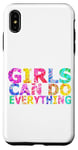 Coque pour iPhone XS Max Message positif amusant « Girls Can Do Everything »