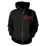 SAXON - STRONG ARM OF THE LAW BLACK Hooded Sweatshirt with Zip Large