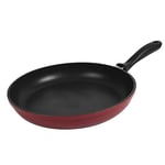 Sitram 710623 Poêle Paprika diam. 28 cm rouge en fonte d'aluminium indéformable revêtement noir sans PFOA - tous feux dont induction - manche plastique thermorésistant