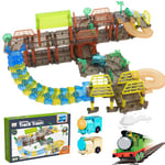 LZDMY Train Electrique Enfant Voiture Jouet de Train électrique 3 Ans, 92 PCS Circuit Flexible Enfant Ensemble pour Enfants Garçon Fille Pâques Noël Nouvel an Anniversaire Jouet d'enfant Cadeau