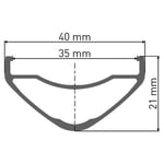 Dt Swiss Hx 1700 Spline 35 27.5´´ 6b Disc Tubeless Mtb Framhjul