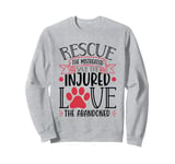 Rescue Save Love, Animal Rescue Dog Cat Lovers Sweatshirt