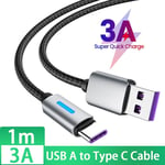 Type C Cable USB A to USB C Cord Charging Line For Samsung/Huawei/Xiaomi/OPPO