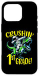 Coque pour iPhone 16 Pro Motif « I Crushed 1st Grade Astronaute on a T Rex School »