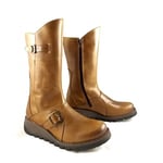 Fly London Women's Mes 2 Buckle Boots, Camel, 2.5 UK