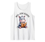 Moo-Readeng, Moo-Deng Hippo The Famous Baby Pigmy Book Lover Tank Top