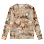 Molo Rill Long-Sleeved T-Shirt Fast Cheetahs | Beige | 122 cm