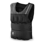 FitEngine Gilet lesté | poids amovibles – jusqu'à 20 kg | Avec 36 sacs de sable de 540 g | Coupe fonctionnelle | Anti-transpiration | pour les entraînements tels que le jogging, les push-ups etc.