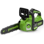 Elkedjesåg Greenworks GD24CS30; 24 V; 30 cm svärd (utan batteri och laddare)