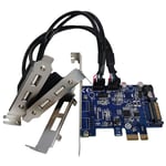 Carte d'extension PCIe usb 2.0, 2 ports internes, 9 broches, Bluetooth, adaptateur WIFI, convertisseur PCI-E Nipseyteko