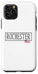 Coque pour iPhone 11 Pro Rochester City Drapeau USA Voyage US Amérique Femmes Hommes