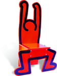VILAC - Jeux et Jouets - Poufs - Chaise en bois - Graphique - Dessin iconique - Rouge - Keith Harding - Chaise pour Enfants dès 3 ans - Fabriqué en France - 9295
