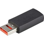 StarTech.com Adaptateur Chargeur USB Sécurisé - Data Blocker - USB-A Mâle vers Femelle - Protection Chargeur No-Data pour SmartPhone/Tablette - Adaptateur Blocage Transfert Données (USBSCHAAMF)