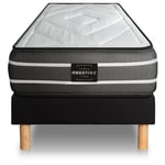 Prestige Literie - Ensemble matelas sommier Exclusive 80 x 190 cm - Couleur : Noir