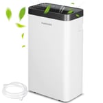 HUMSURE Dehumidifier 12L, Dehumidifiers for Home with Digital Humidity Display, 24 Hour Timer, Auto Defrost, Laundry Drying, Continuous Drainage Ideal for Damp Flats, Apartments