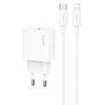 Cable + Chargeur Usb-C / Lightning Apple Iphone / Ipad Charge Rapide 3a 20w Usam