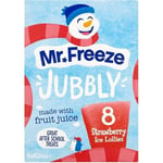 Mr Freeze Ice Lollies Jubbly Ice Pop 16 x 62ml Strawberry