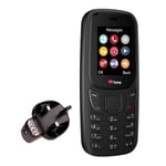 TTfone TT170 UK Sim Free Simple Feature Mobile Phone 1.8inch Screen Camera, Bluetooth Game, Alarm - Pay As You Go (Giff Gaff, with £10 Credit, Black)