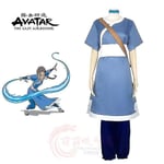 Halloween Cos Stage Costume, Avatar The Last Airbender, Prince Zuko Cosplay Costume Complete Set Katara Blue S