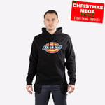 Dickies Logo Graphic Mens Workwear Outdoor Fleece Hoodie Black