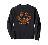 Paw Print Leopard Merry Christmas Design for Women's Gift Sweatshirt