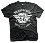 Hybris Route 66 - The Mother Road T-Shirt (Dark-Heather,4XL)