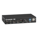 BLACK BOX KVM Switch Uhd4k60 Dual-head HDMI Usb3.2gen1 Audio